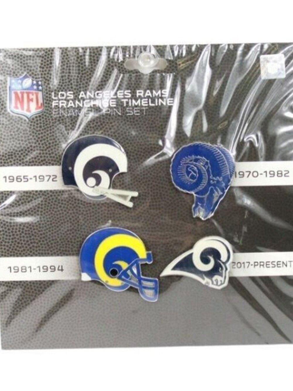Los Angeles Rams Lapel Pin Set Franchise Timeline Badge NFL Official Merch
